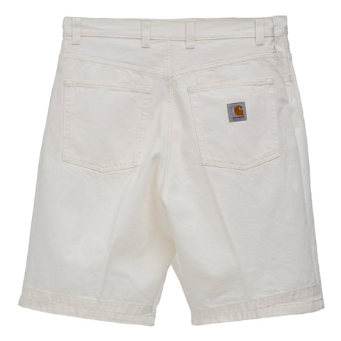 Carhartt Wip Brandon Short White Rinsed I031921 4068584071645 Back Degli Uberti